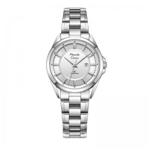 Alexandre Christie AC 8675 Silver White Lady Datejust LDBSSSL